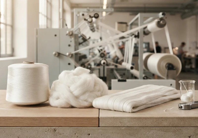 Polyester textile materials arranged for application review