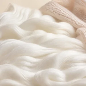 Brand-neutral representative image of soft-touch polyester staple fiber and knit textile
